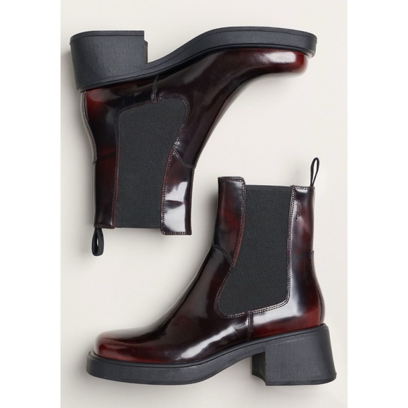 Vagabond Dorah Chelsea Boots Wine Red Anthropologie - Picture 2 of 8